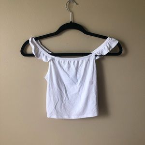 Cropped shoulder top. Brand new with tags.